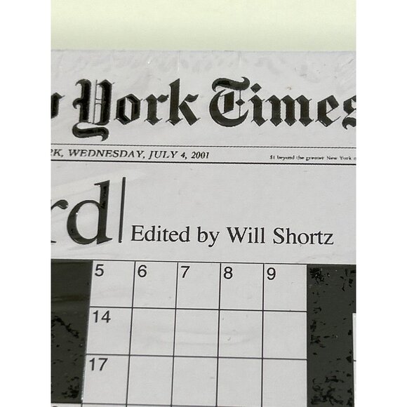 New York Times Crossword Jigsaw Puzzle 500 Pcs Tin Box Excalibur Electronics Vtg - Picture 16 of 17